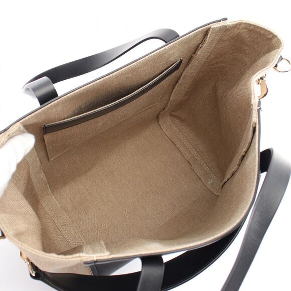 Chloe Leather Tote Bag Black/Beige - Picture 3 of 6